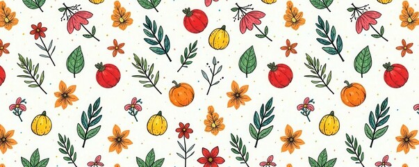 Whimsical hand-drawn eco items repeat pattern, sketch, white