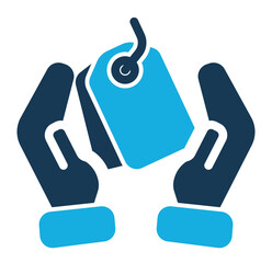 Share Icon With Tag Duo Tone Style