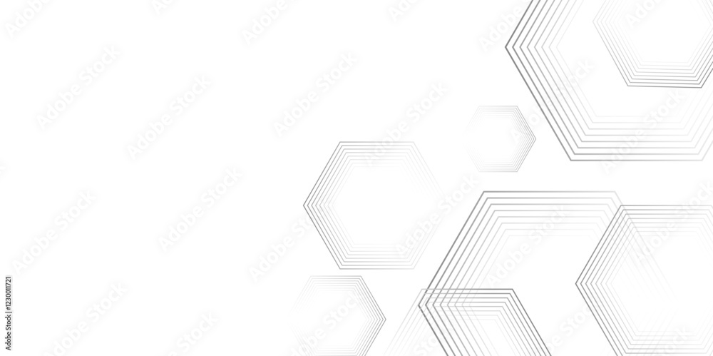 Poster Abstract gradient background with hexagons shape stock line texture and seamless pattern. Modern pattern elegant simple style digital line technology concept template background, vector illustration.	