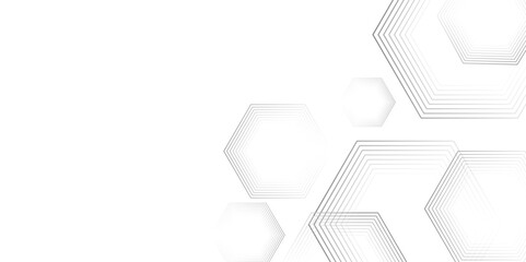 Abstract gradient background with hexagons shape stock line texture and seamless pattern. Modern pattern elegant simple style digital line technology concept template background, vector illustration.	