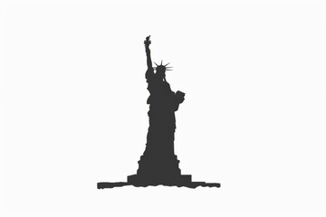 Statue of Liberty Silhouette - Iconic Landmark