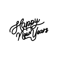 Happy new year typography signs