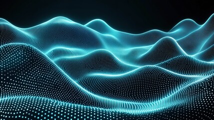 Fototapeta premium Abstract background featuring blue lines and dots in a dynamic pattern for visual design projects