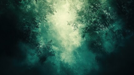Fototapeta premium Ethereal Forest Canopy with Soft Light and Misty Atmosphere