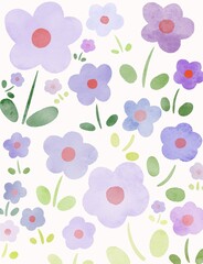 purple flower pattern background