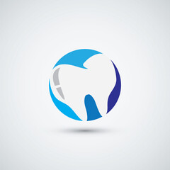 Dental care and dentistry logo abstract design