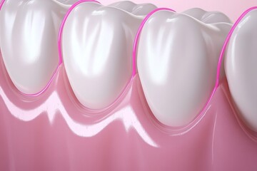 Fototapeta premium 3D Illustration of Dental Plaque and Gums