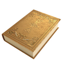 Fototapeta premium Vintage Decorative Leather Bound Book with Ornate Cover Design