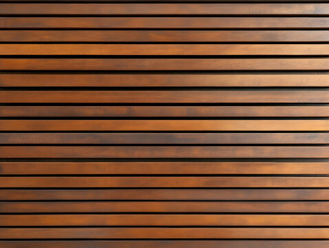 Horizontal brown wood planks wall