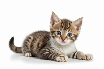 Obraz premium there is a small kitten that is sitting on the floor