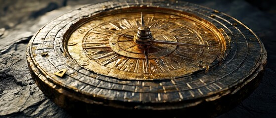 Obraz premium Exploring ancient navigators celestial compass discovery in historical context high fidelity imagery