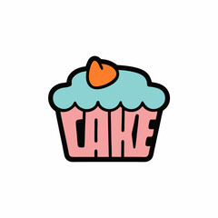 cupcake with cream and cherry