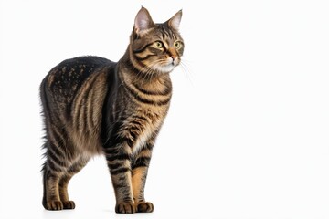 Obraz premium there is a cat standing on a white surface looking at the camera