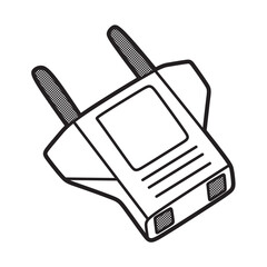 electric plug adapter vector, two rods