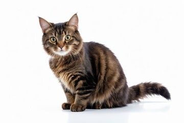 Obraz premium there is a cat that is sitting on the floor looking at the camera