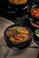 Korean traditional comfort food with spice, hot and herbal spice 