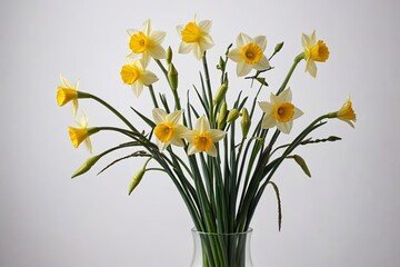 there is a vase with a bunch of yellow flowers in it