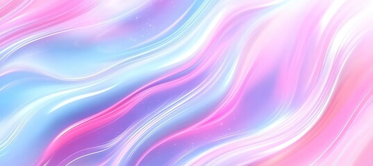 Obraz premium Abstract background with white lines and light blue color, banner design for business presentation or technology concept. Vector illustration of wavy lines on a pastel gradient. Space for text, stock 