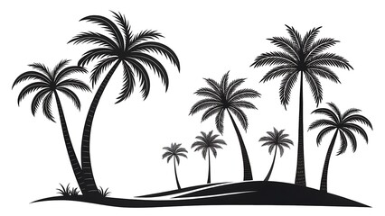 palm trees silhouette