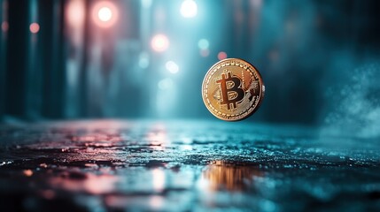 Cyberpunk DeFi Wallet, a vibrant scene with glowing neon lights, symbolizes secure decentralized asset storage in a futuristic world.