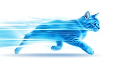 Abstract blue and white background with a speed effect, vector illustration design for a web banner on an isolated white background.