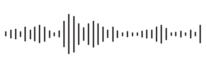 Obraz premium sound waveform pattern for radio podcasts, music player, video editor, voice message in social media chats, voice assistant, recorder. vector illustration