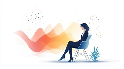 Emotional Insight Tracker, vibrant infographic illustrating mood fluctuations for enhanced mental health awareness and emotional understanding