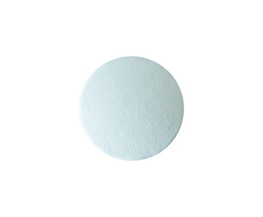 white pills isolated on white background