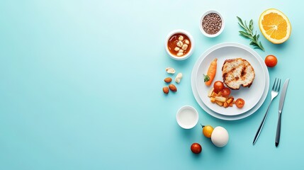 Stylish digital meal planner featuring icons, organized layout, designed for intermittent fasting and structured eating habits