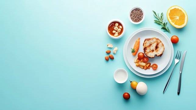 Stylish digital meal planner featuring icons, organized layout, designed for intermittent fasting and structured eating habits