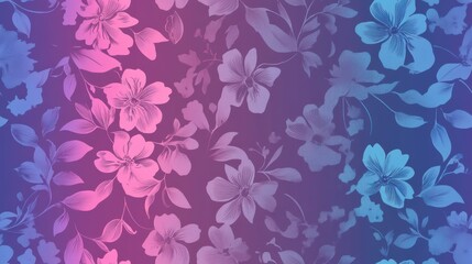 Colorful Floral Seamless Pattern Design Featuring Vibrant Flowers On A Beautiful Background, Highlighting Nature's Delicate Beauty In Modern Decor