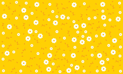 Daisy Pattern Seamless Flower Vector File background