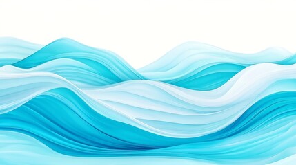 Ethereal Sea Breeze, a hand-painted watercolor design featuring soft, flowing wave elements that blend air and water, perfect for summer-themed decor and stationery.