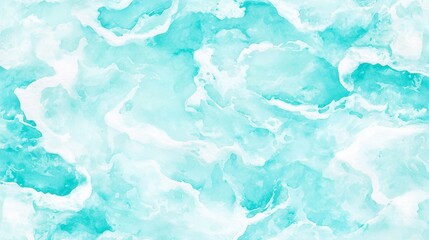 Obraz premium Joyful Seafoam Breeze, vibrant and airy abstract strokes evoke playful ocean foam, perfect for summer-themed decor and stationery, enhancing any cheerful space.