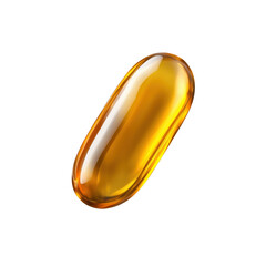 omega 3 fish oil capsule isolated on transparent background 