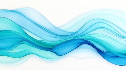 Serene Aqua Fusion, a calming watercolor design featuring soothing blues and greens in soft wave patterns, perfect for summer-themed decor and stationery.
