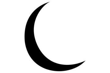 Moon crescent icon. Moon icon. Moon silhouette vector illustration
