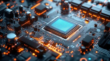 Obraz premium Overclocking motherboard with voltage regulation for high-fidelity computing a comprehensive guide