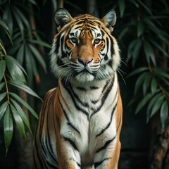 Minimalist Tiger Symbol with Strong and Simple Design