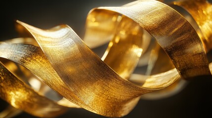 Abstract Gold Swirls Luxury Connection Business Global Network