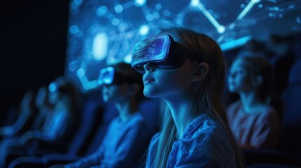 Obraz premium Experience smart cinema with ai concierge services in high fidelity environments