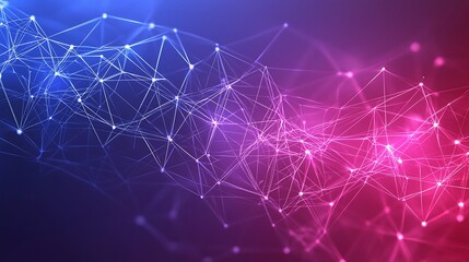 Abstract network connection, digital data flow, technology background, website design