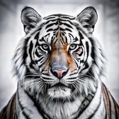 Fototapeta premium Minimalist Tiger Symbol with Strong and Simple Design