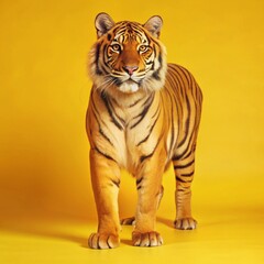 Obraz premium Minimalist Tiger Symbol with Strong and Simple Design
