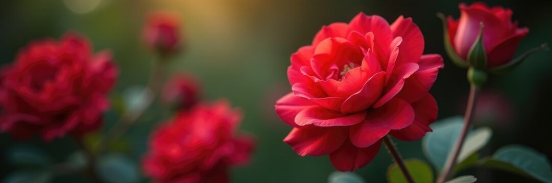 Rosso scuro fiore aperto con petali larghi e dolci, rosso, flori