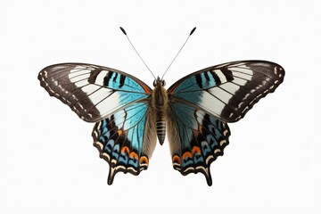 Fototapeta premium there is a butterfly that is sitting on a white surface