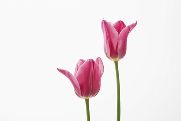 there are two pink flowers in a vase on a table