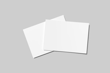 A5 Landscape Flyer Blank Mockup