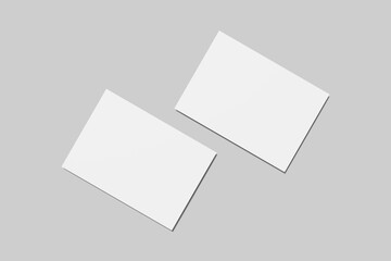 A5 Landscape Flyer Blank Mockup