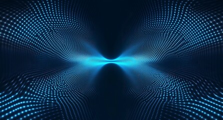 Abstract blue background with light rays and glowing stars for a technology concept vector presentation design template. Dark gradient stage backdrop or wallpaper illustration, 